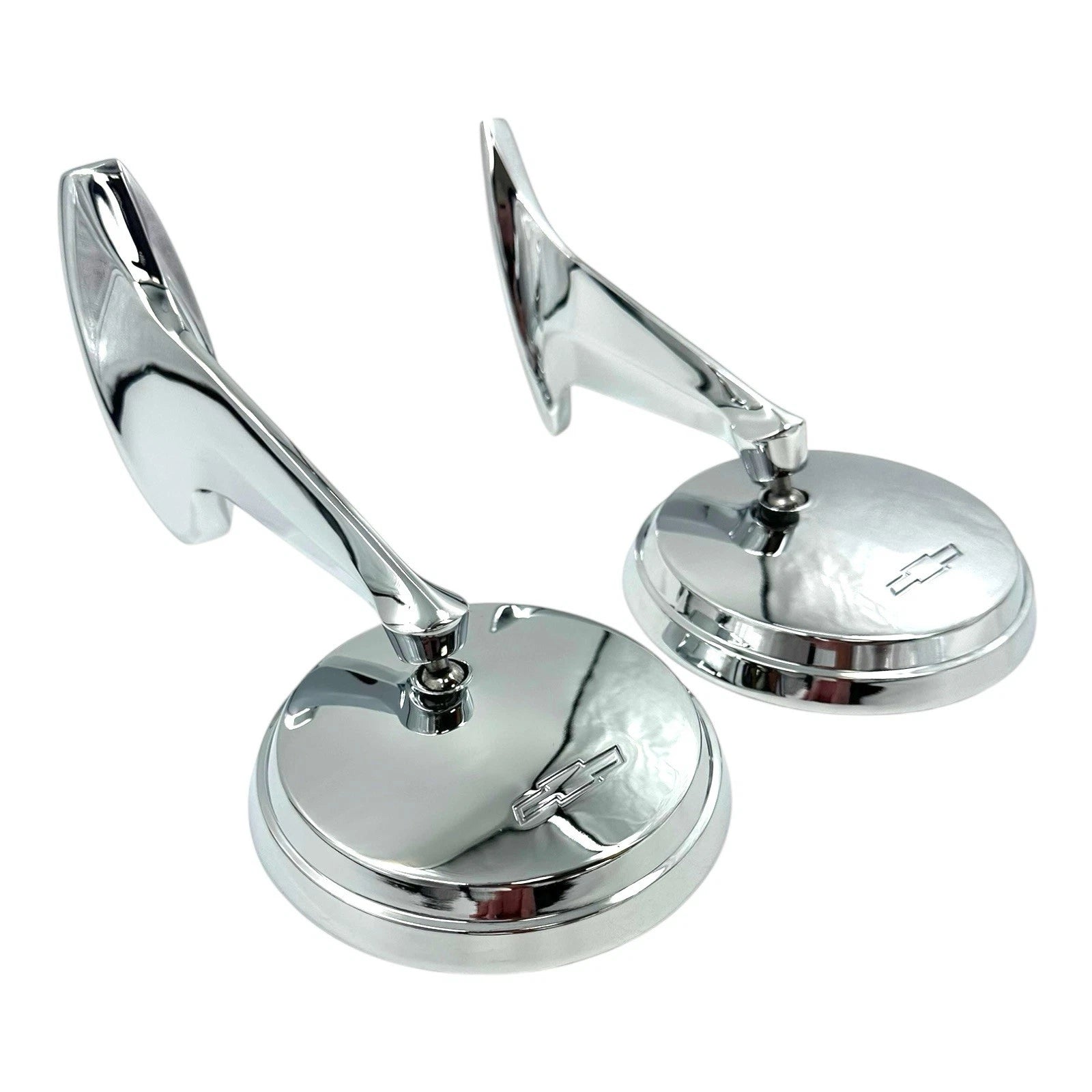 Left Chrome Exterior Door Mirror Replacement for 1965–1966 Chevy Impala