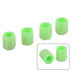 4X Luminous Tire Valve Caps for Vehicle Wheel (Glow Dust Cover)