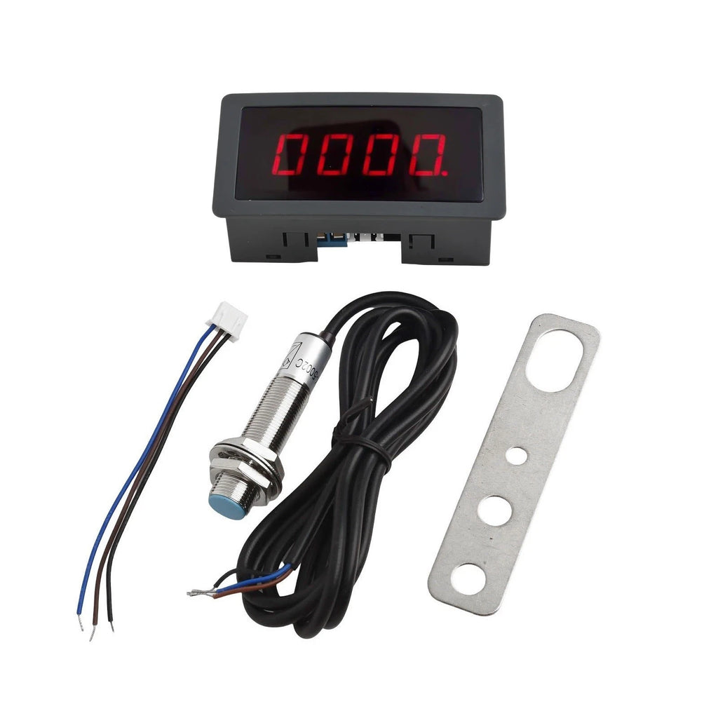 LED Tachometer with Hall Sensor for AC110230V (Accurate RPM Measurements)