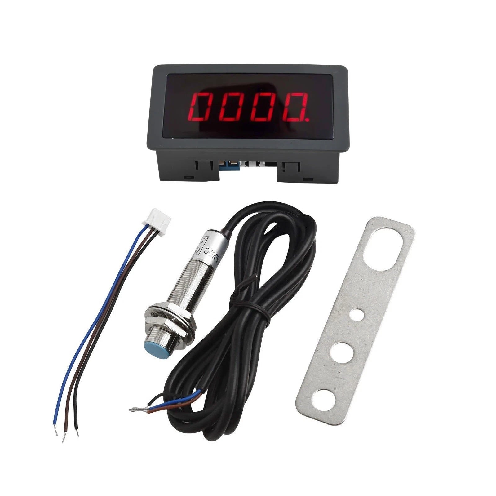 LED Tachometer with Hall Sensor for AC110230V (Accurate RPM Measurements)