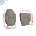 Set of 2 Front Row Seat Covers for Dodge Ram 1500 2500 3500 (1998–2002) Gray Leather