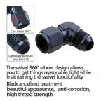 2X 6AN 8AN 10AN Female to Male Flare 90 Degree Swivel Fitting Adapter
