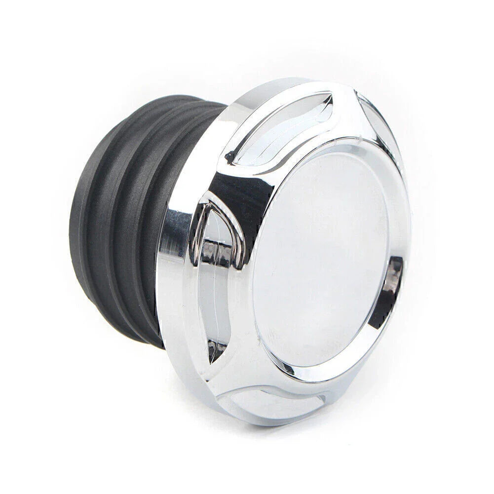 CNC Cut Chrome Gas Cap for Harley Dyna Softail