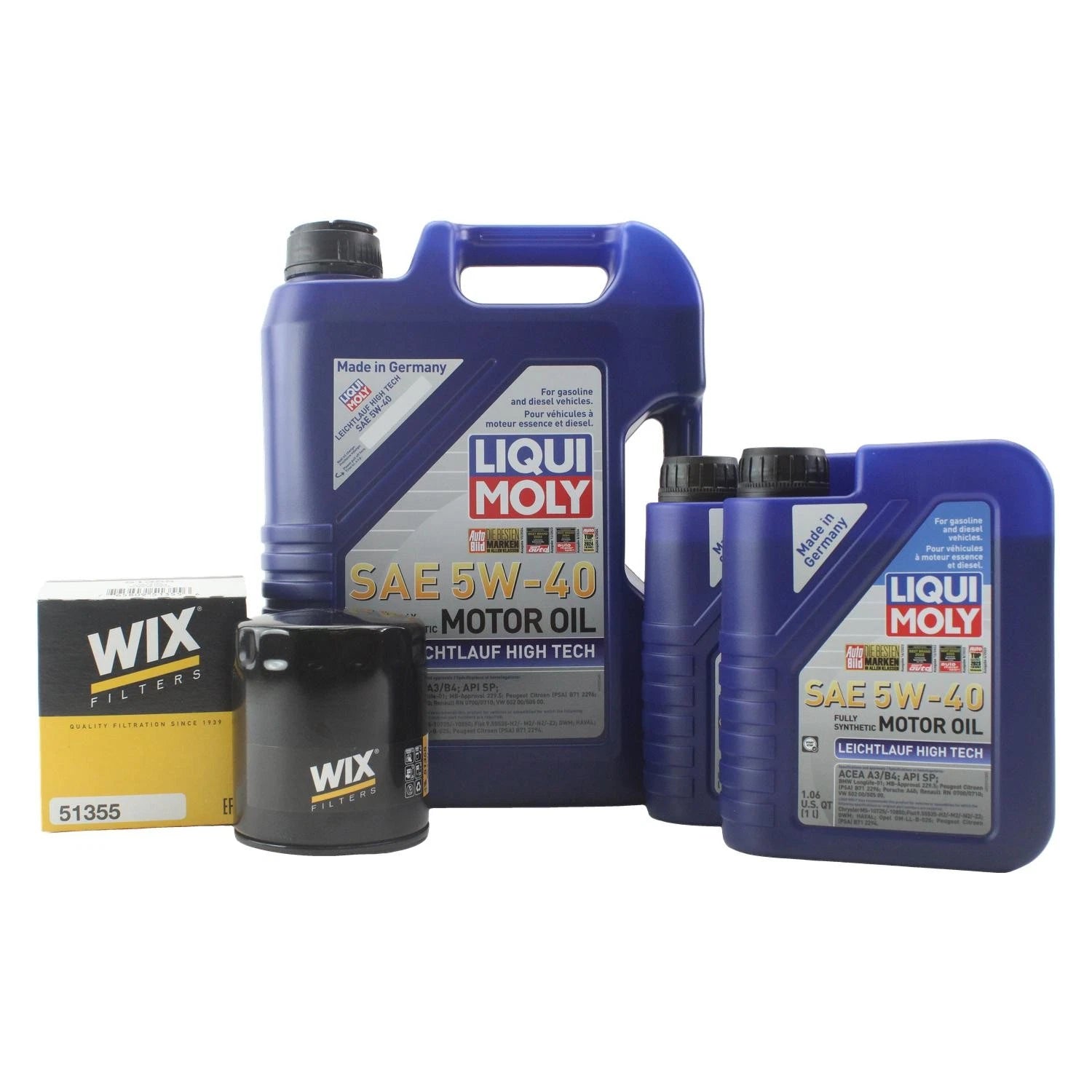 Oil Change Kit 7L Liqui Moly 5W-40 for Audi V6 2.7/2.8L