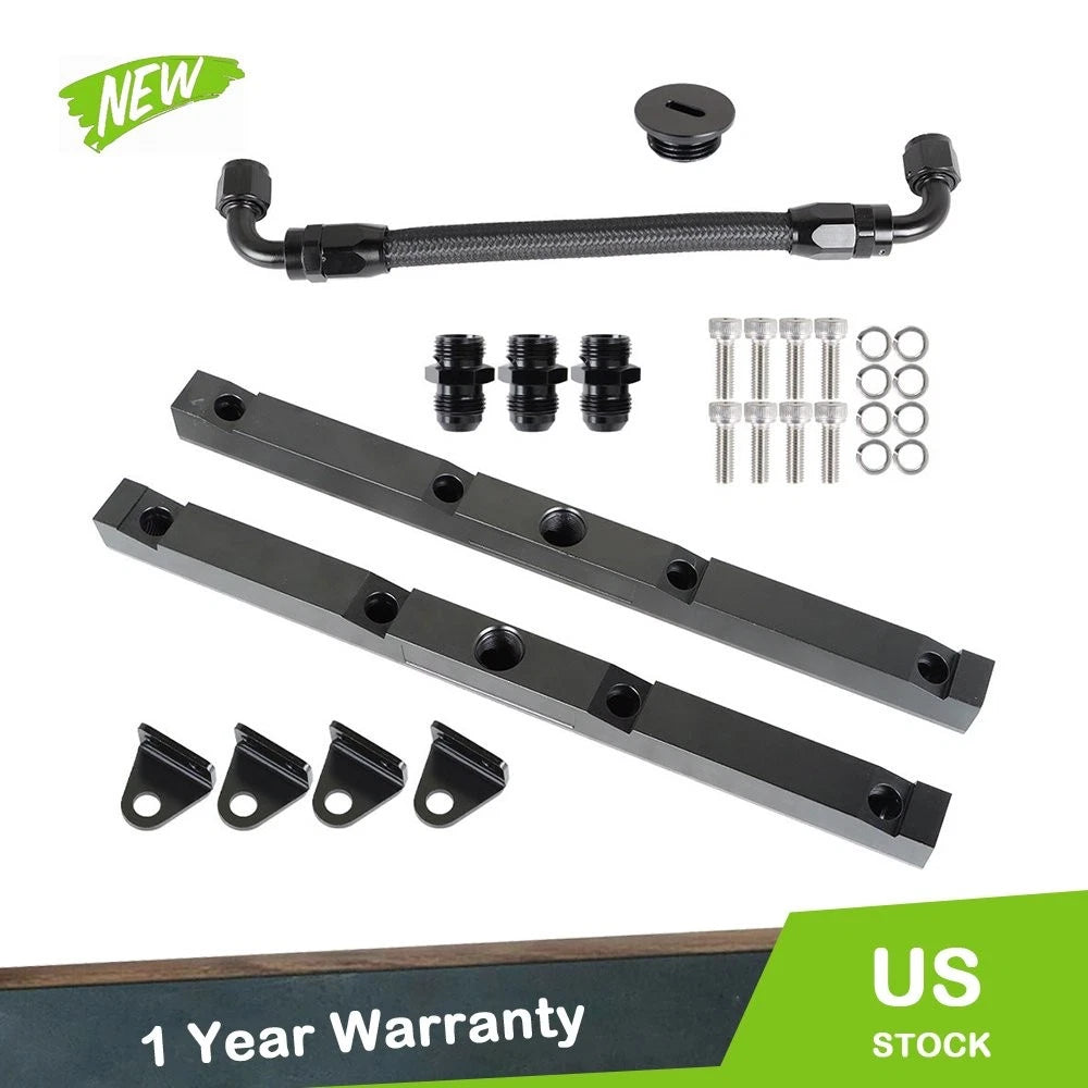 Fuel Rails Fittings Hose Kit 8AN for Chevrolet Camaro (1997–2002) Black