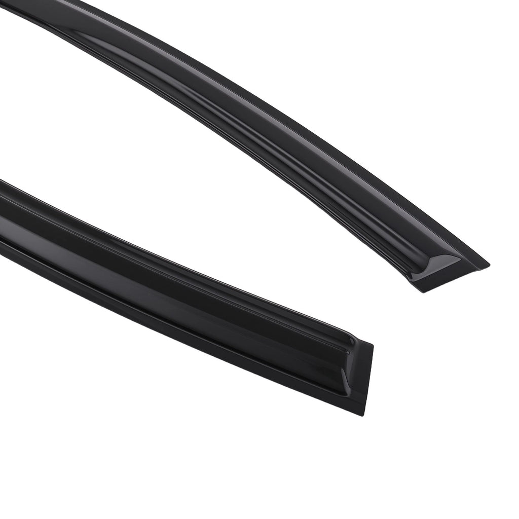 Set of 4 Window Visor Guards for Hyundai Sonata (2015-2019) Black