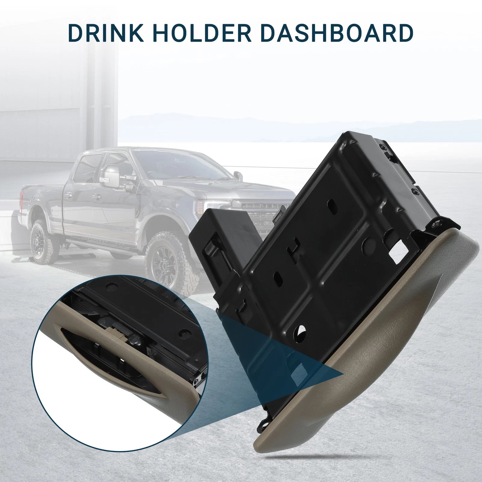 Cup Holder for Ford F-350 Super Duty (2008–2016) - Instrument Panel, Khaki
