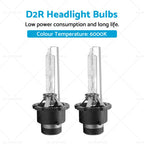 D2R 6000K HID Xenon Headlight Bulbs 35W for Toyota Honda Mazda Nissan