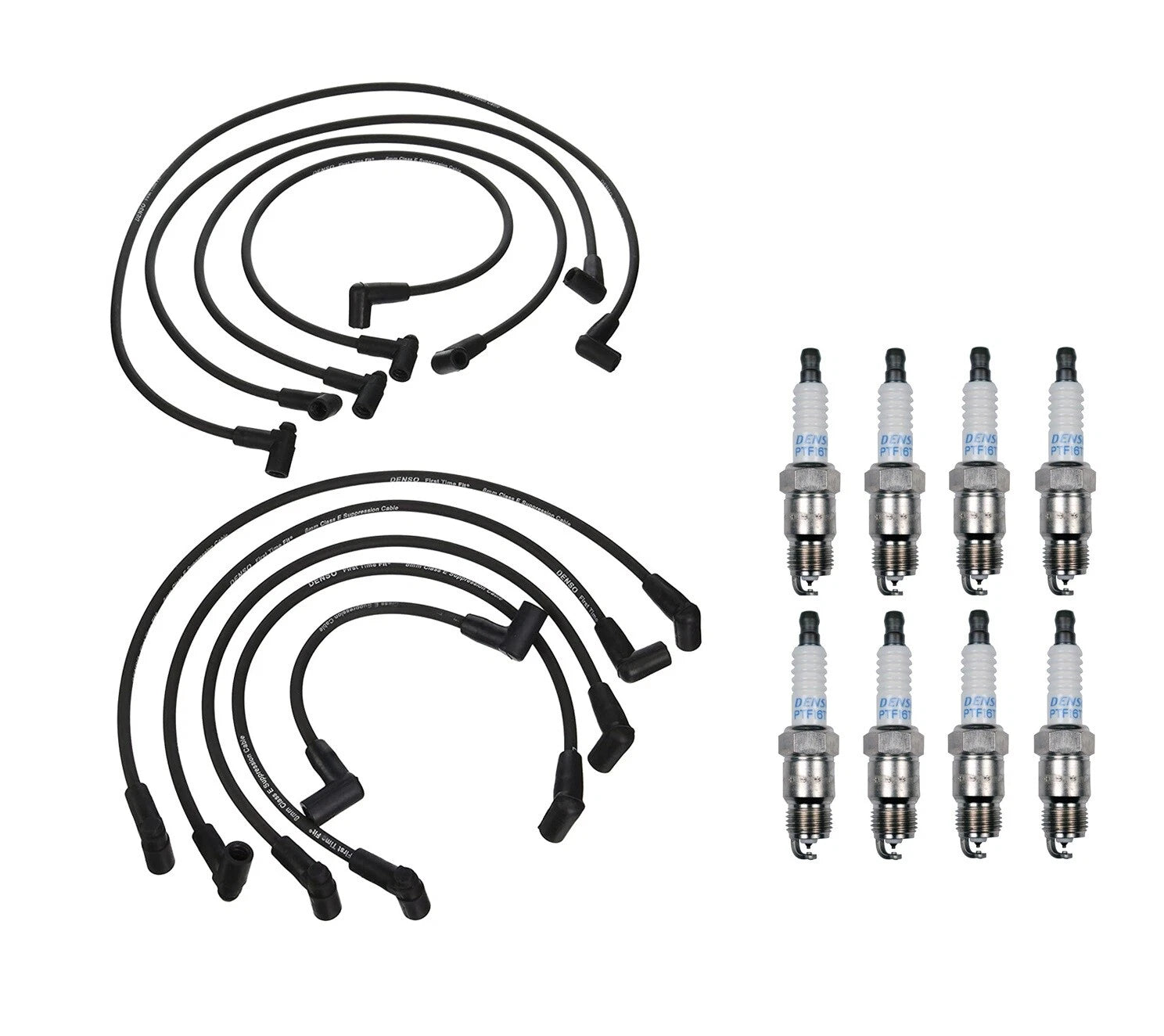 Denso Wire Set 8mm & Platinum TT Spark Plug Kit for V8 (4.4L, 5.0L, 5.7L, 6.6L)