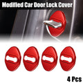 Set of 4 Door Lock Latch Covers for Ford Focus (2019–2021) Red