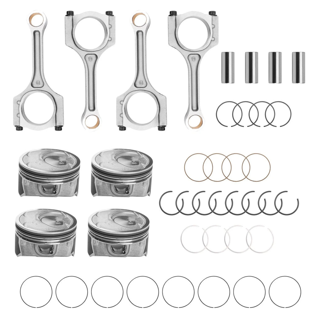2.4 Engine Piston Kit w/ Connecting Rod for Hyundai Sonata, Kia Optima, Sorento