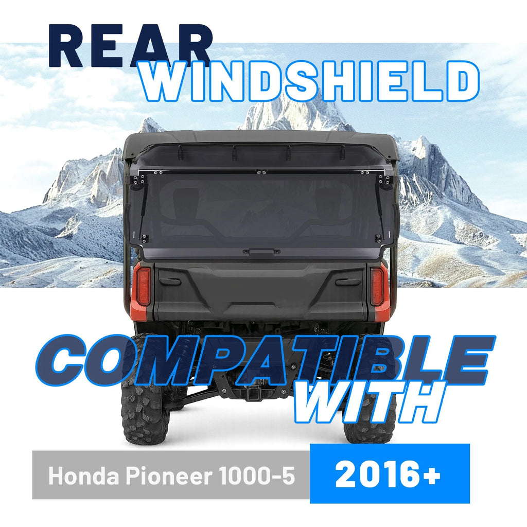 Rear Smoke Windshield for Honda Pioneer 1000-5 (2016–2023)