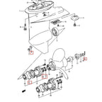 Lower Unit Oil Seal & O-ring Set for Suzuki Outboard Engine (09282-16003, 09280-52004)