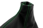 Leather Manual Shift Boot Cover for Ford Mustang GT (2010–2014) Green Stitch