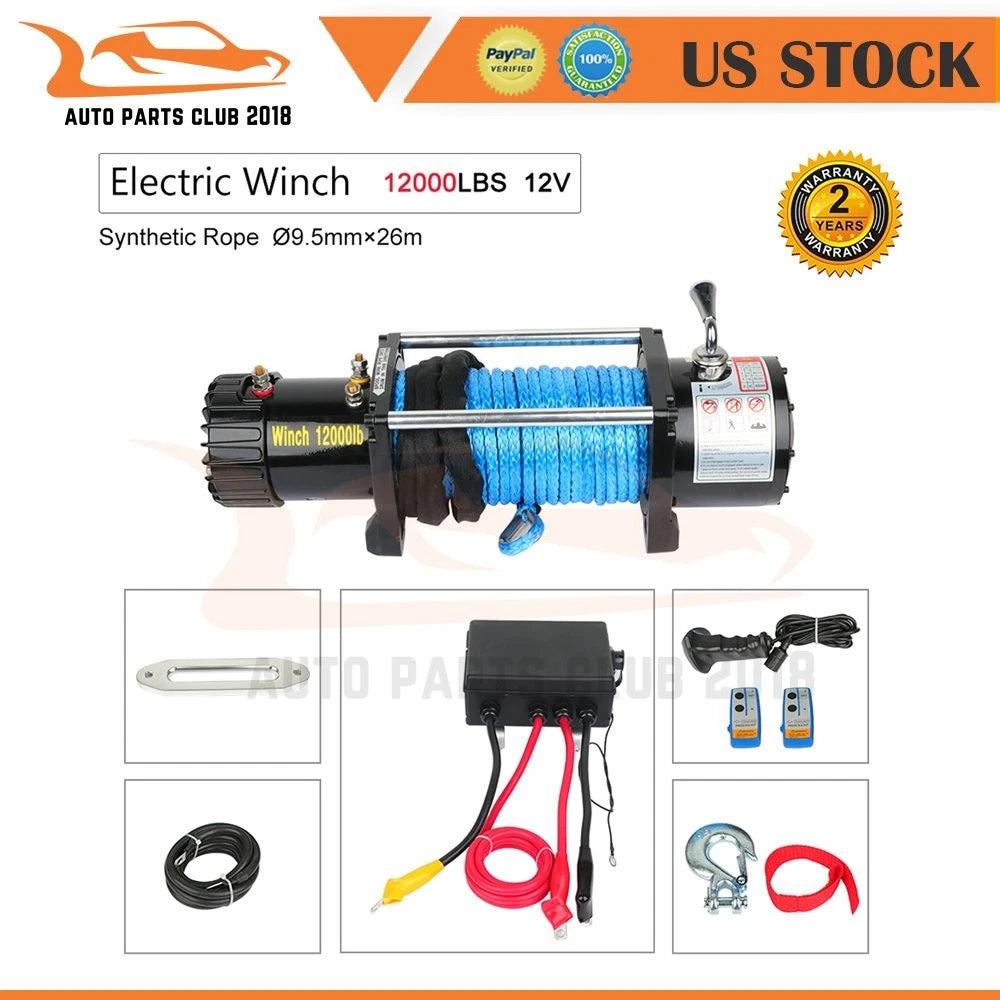12000LBS Electric Winch for Truck Trailer SUV (Off Road)