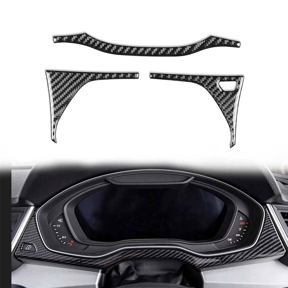 Dashboard Instrument Frame Cover Trim for Audi Q5 SQ5 (2018–2022) Carbon Black