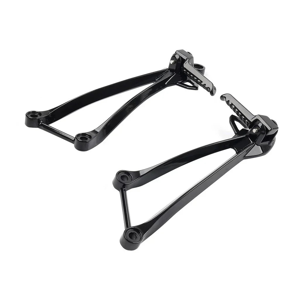 Black Rear Passenger Footpegs Bracket for Kawasaki Ninja ZX6R ZX10R (09-24)