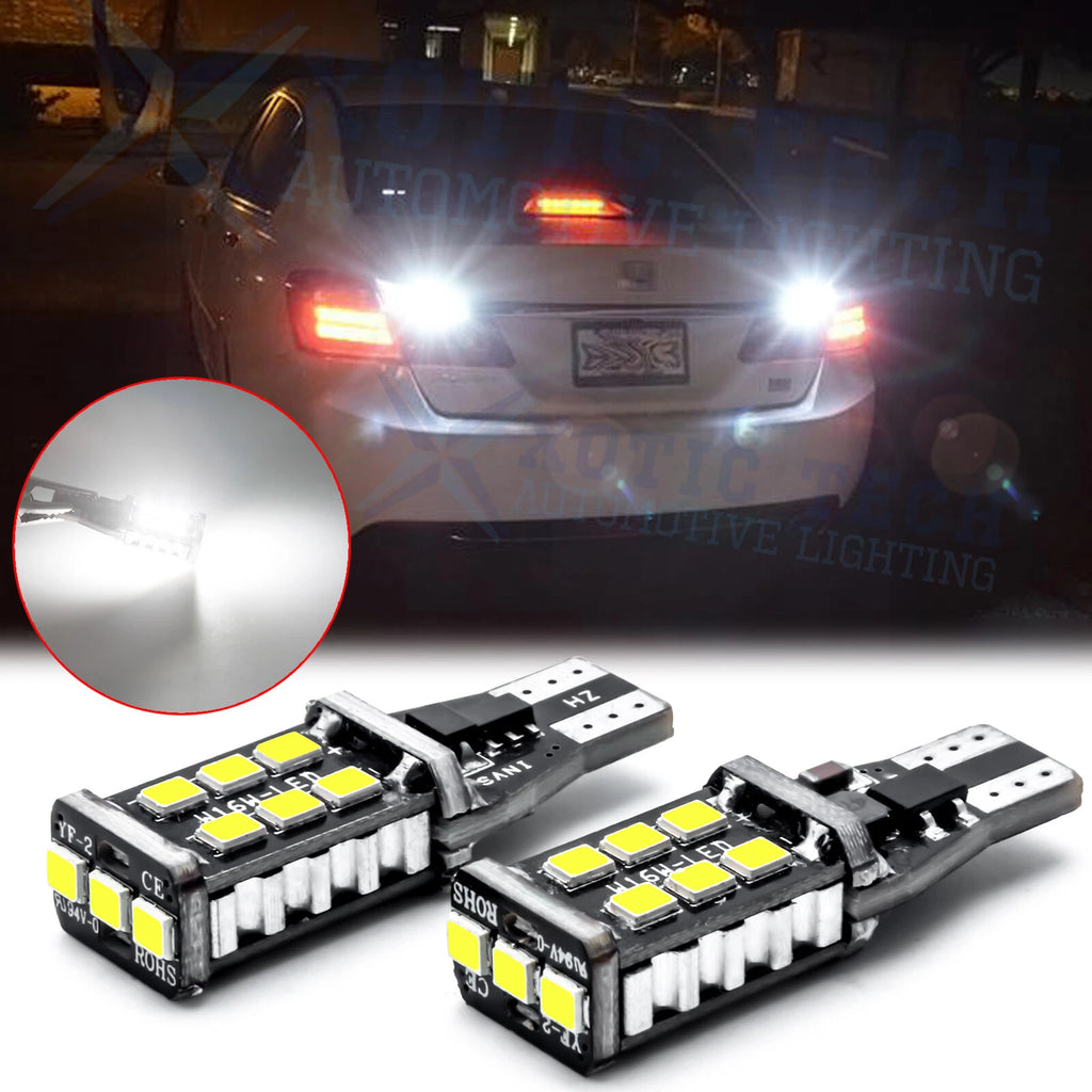 White LED Reverse Backup Light Bulbs for Honda Accord (2018–2020)