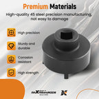 Set of 9 Grooved Lock Nuts Socket for 1/2" 3/4" Drive