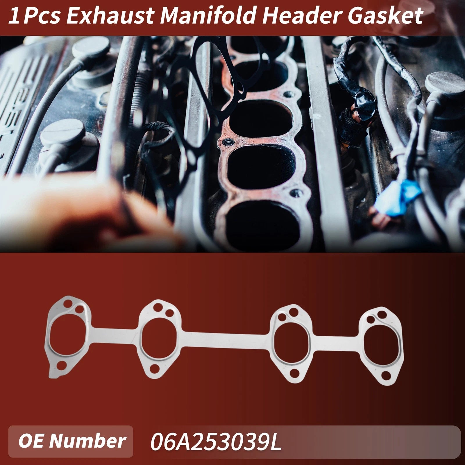 Exhaust Manifold Header Gasket for Audi A3 (1996–2003) No. 06A253039L