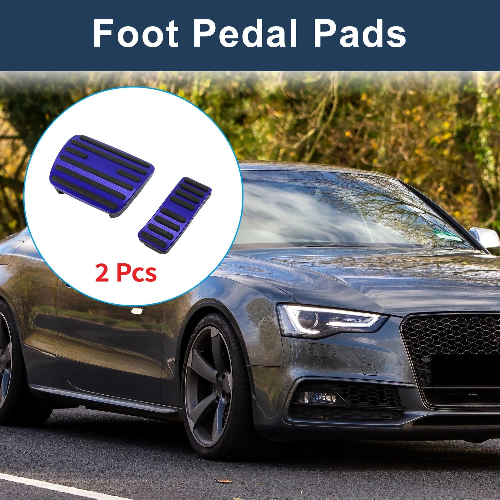 Set of 2 Automatic Foot Accelerator Pedal Covers for Audi A4 A5 A6 Q5 (2014–2020)