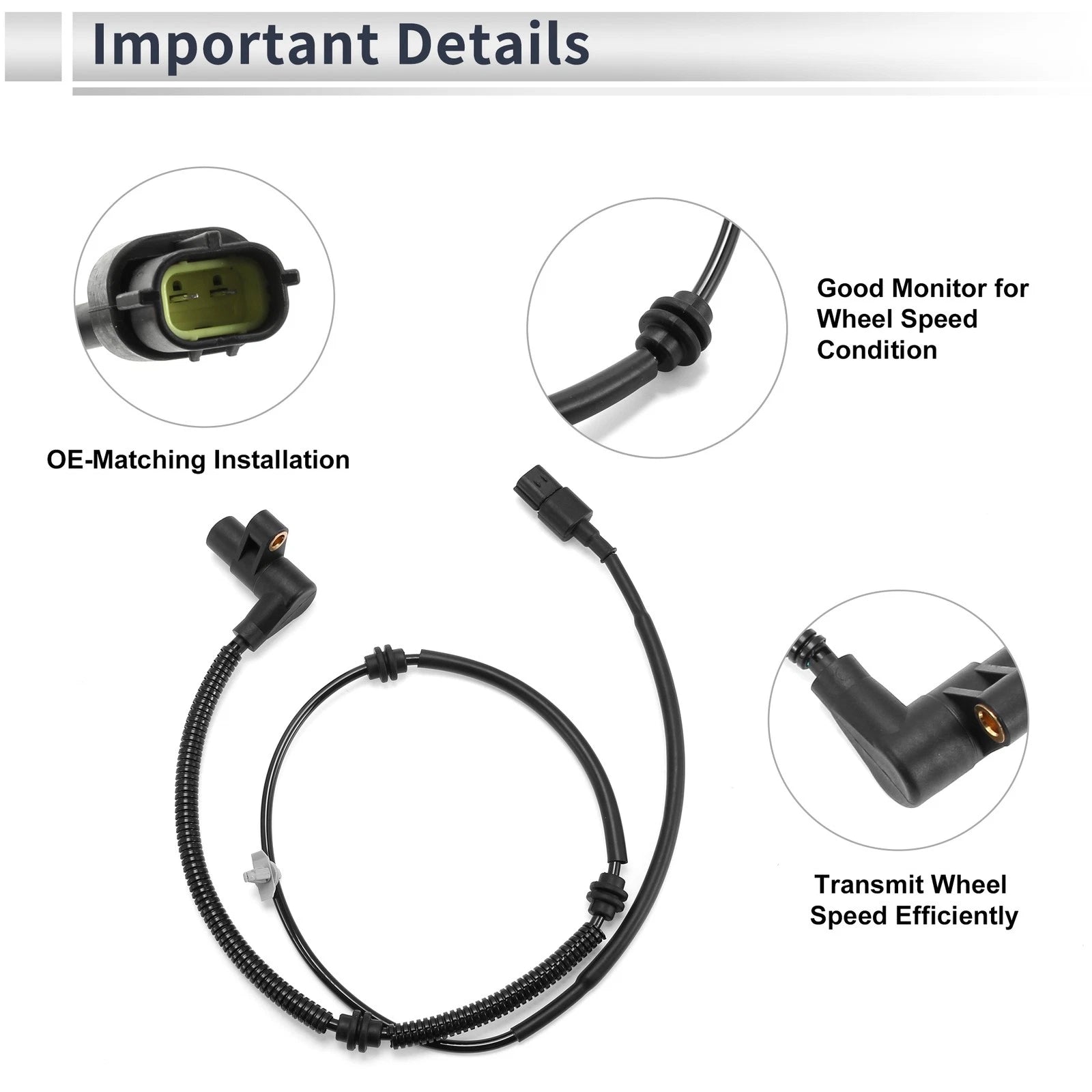 ABS Wheel Speed Sensor No. 95670FD100 for Kia Rio (2003–2005)