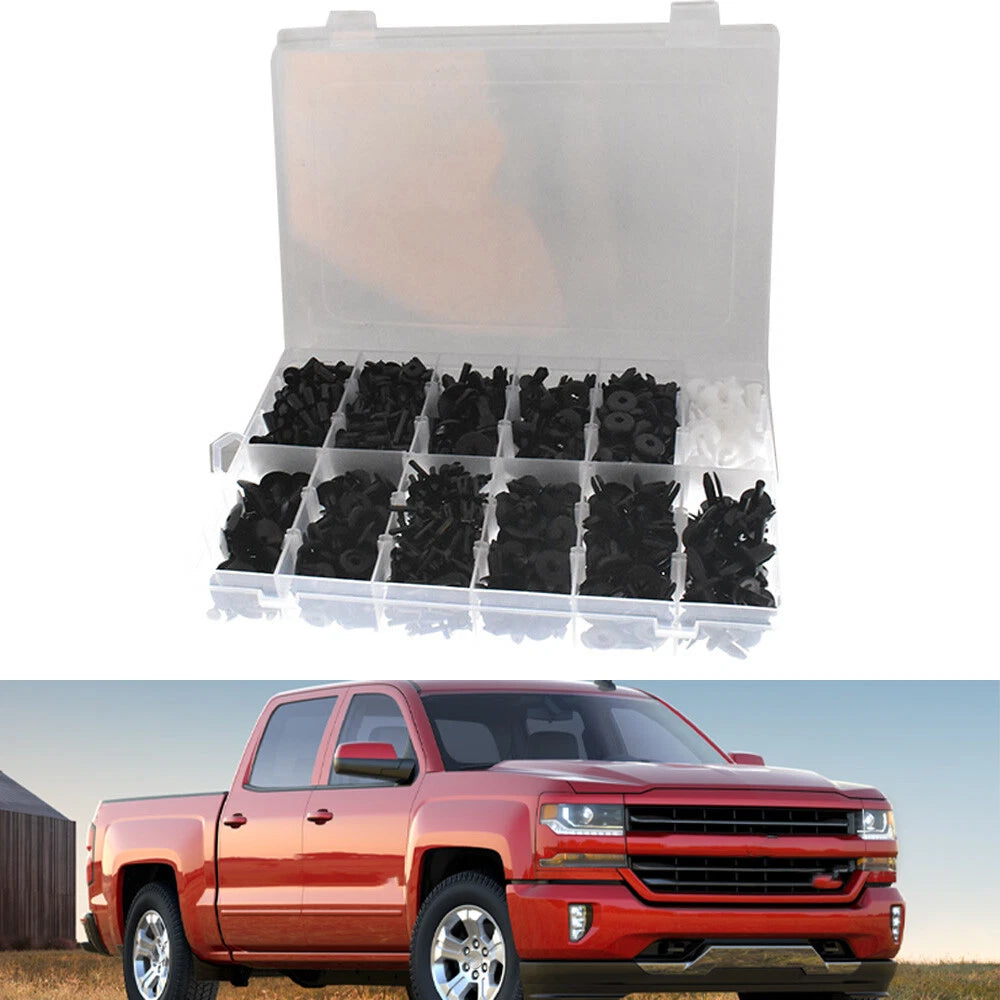 Set of 690 Push Pin Rivets for Automotive Trim Clips