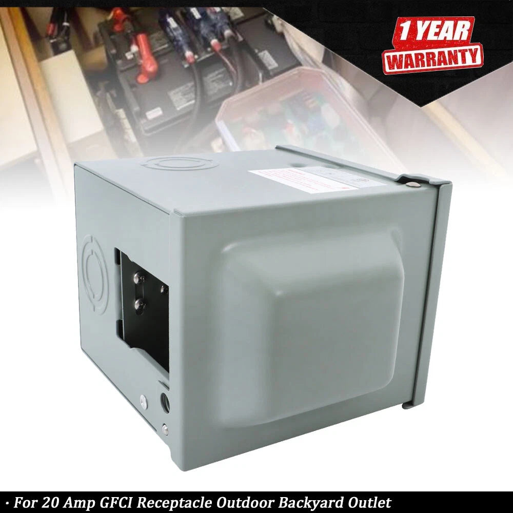 Rainproof GFCI Receptacle for Outdoor Use (20 Amp)
