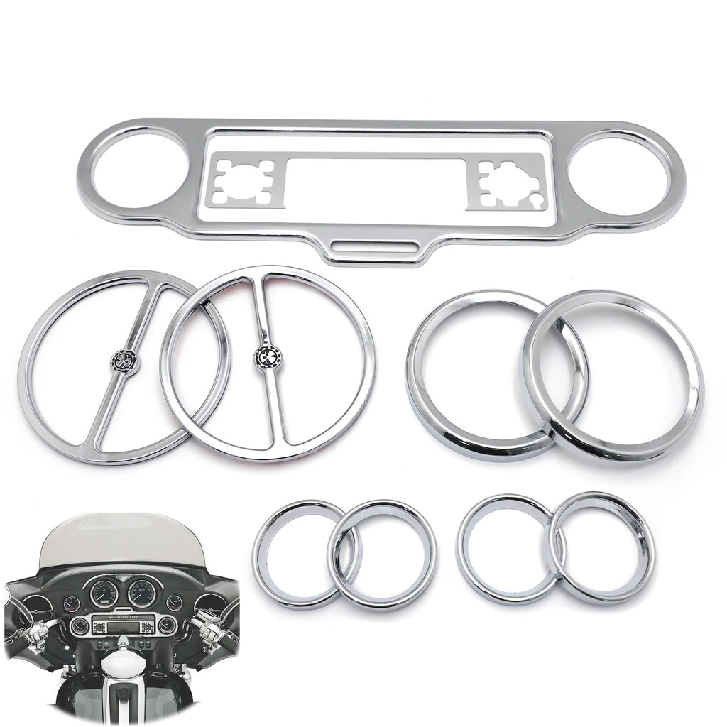 Chrome Skull Inner Fairing Trim Kit for Harley Electra Glide Street Glide (2006–2013)