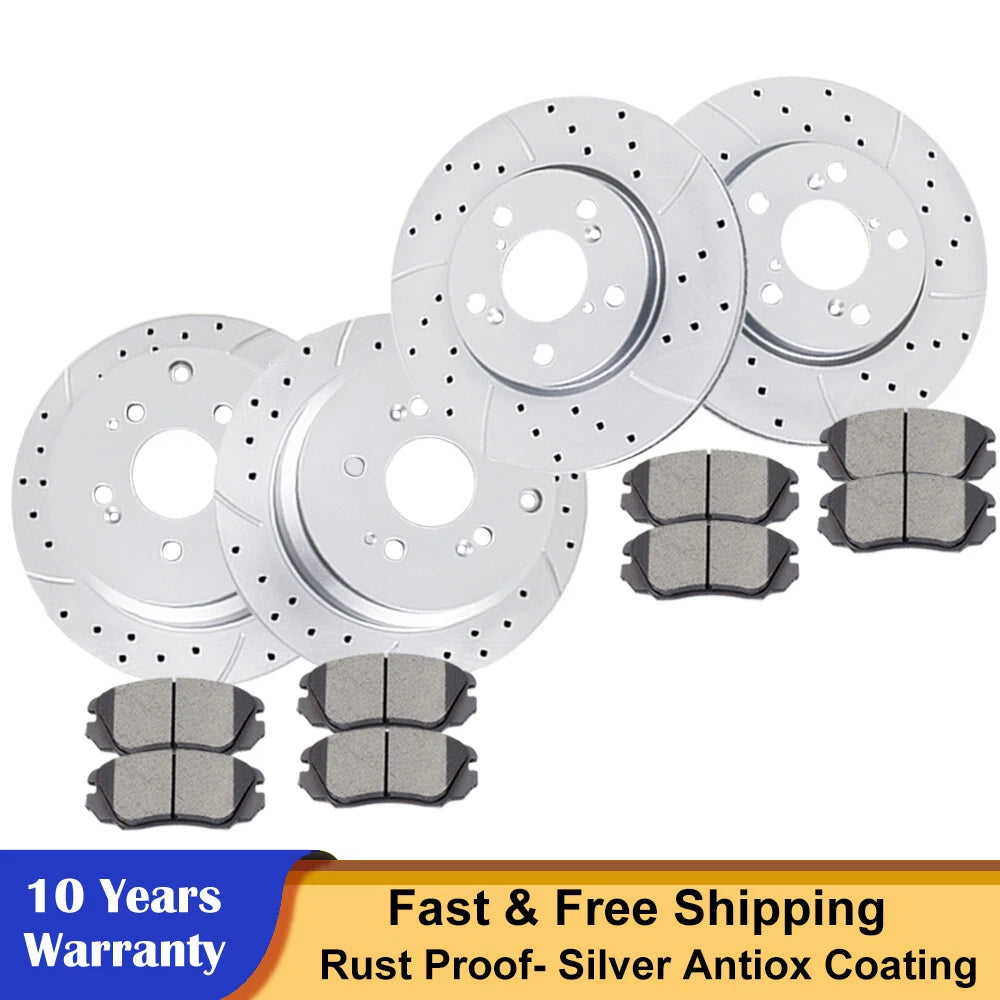 Drilled Rotors & Ceramic Brake Pads for Honda Odyssey (YYYY–YYYY)
