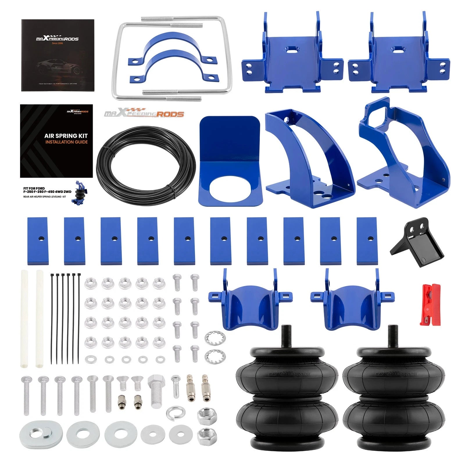 Rear Air Helper Spring Bags Kit for Ford F-250 F-350 F-450 (2011–Present)