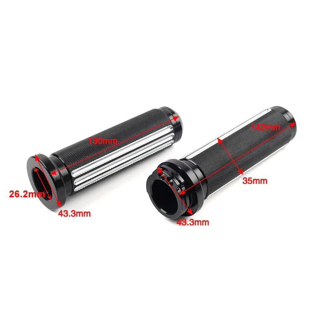 Chrome Handlebar Hand Grips for Harley Heritage Softail Dyna
