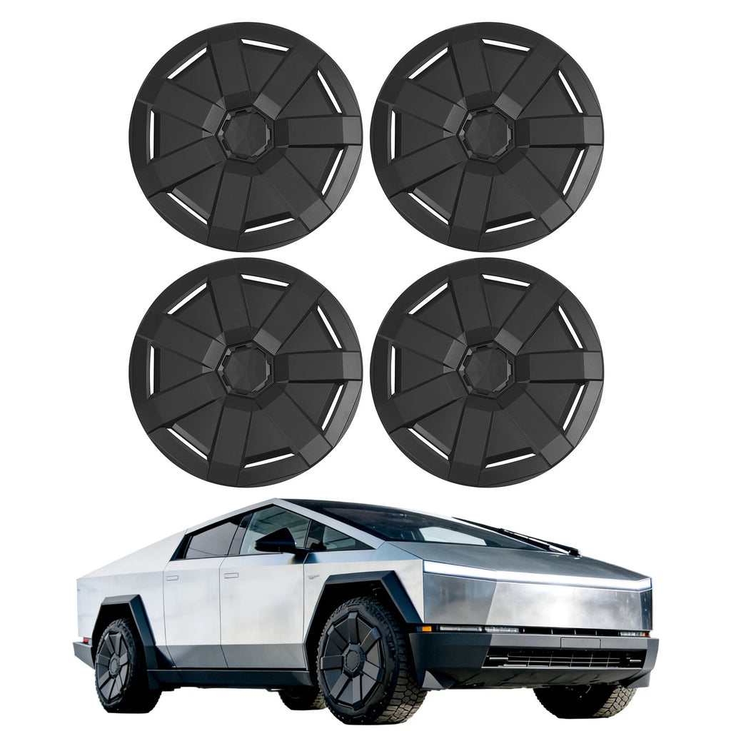 Set of 4 Wheel Rim Covers for Tesla Cybertruck (2021–2023) Matte Black