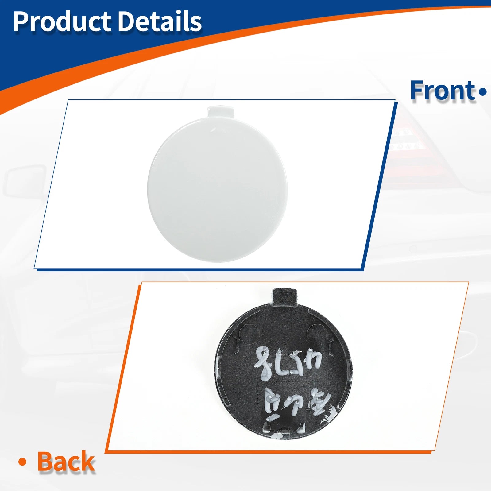 Front Tow Hook Cover for BMW 1 Series F20 (2012–2019) No. 51118064578 Pure White