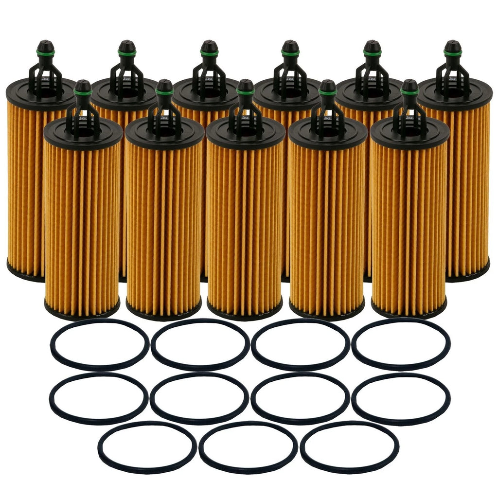 Set of 11 Engine Oil Filters for Chrysler Dodge Jeep Ram VW V6 (StdAsp)