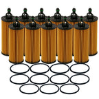 Set of 11 Engine Oil Filters for Chrysler Dodge Jeep Ram VW V6 (StdAsp)