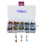 100 Pc Plastic Hard Swivel Snap for Fishing