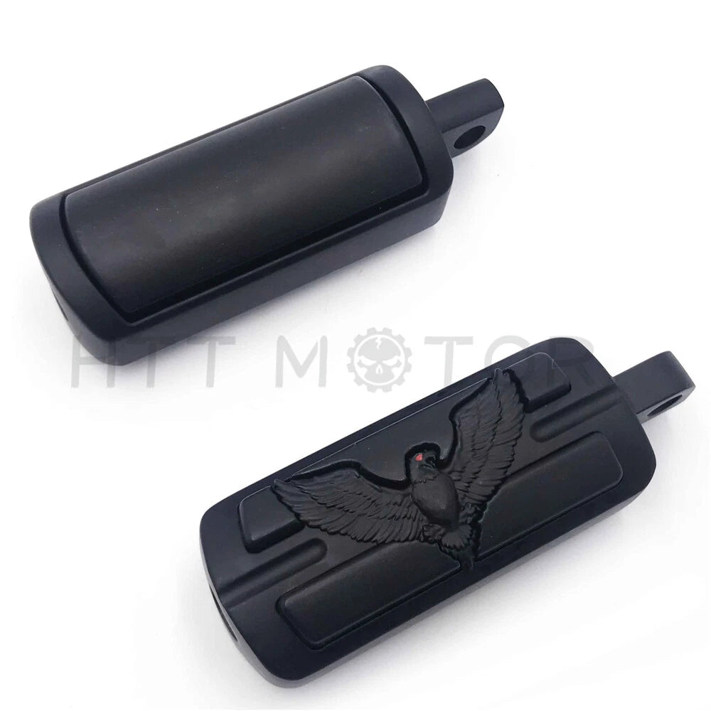 Black Eagle Footpegs for Harley Wide Glide, Street Glide, V Rod (2000–2023)