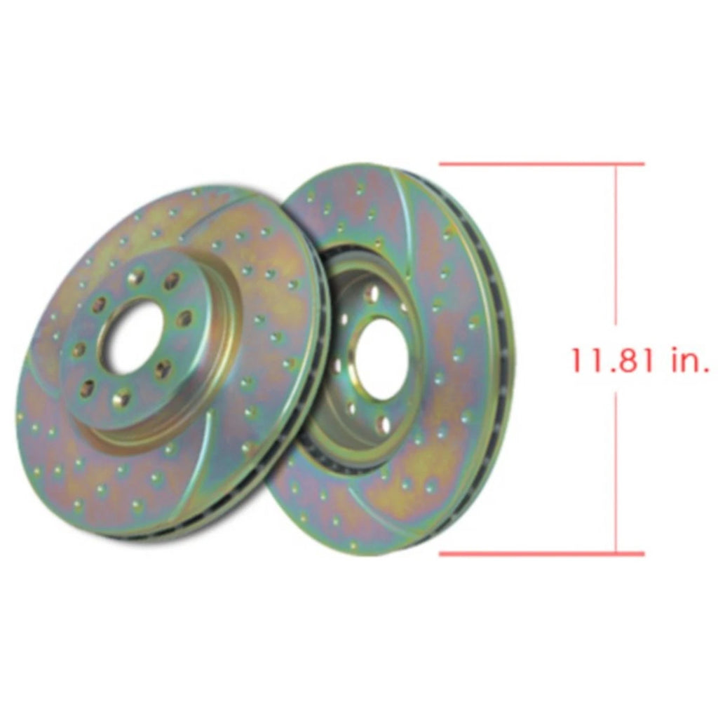 Set of 2 Brake Discs for MB Mercedes CLK Class SLK C E C350