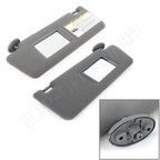 Set of 2 Sun Visors for Toyota Tacoma (2005–2011) - Medium Gray with Mirror
