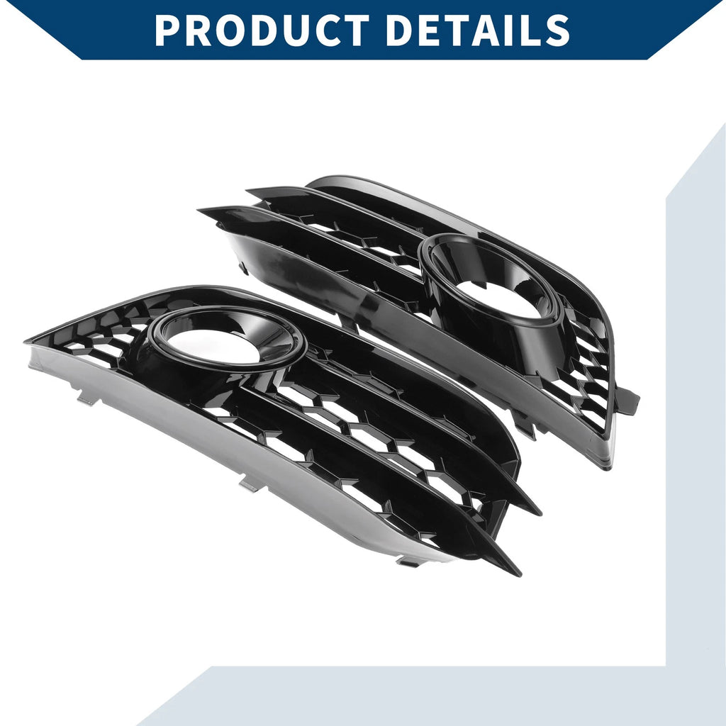 1 Pair Fog Light Grills for Audi A1 8X (2010–2014) No. 8X0807681A/8X0807682A