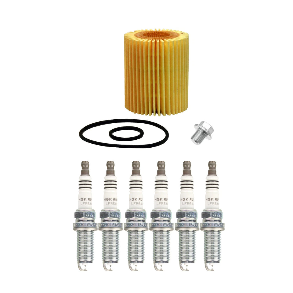 Wix Engine Oil Filter & NGK 6 Spark Plugs for FJ Cruiser GS300 GS350 IS250 (2007–2021)