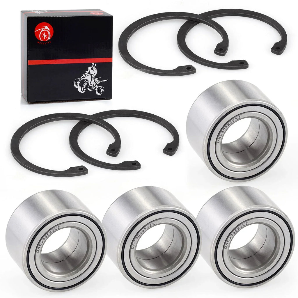 4x Front/Rear Wheel Bearing & Circlip for Arctic Cat