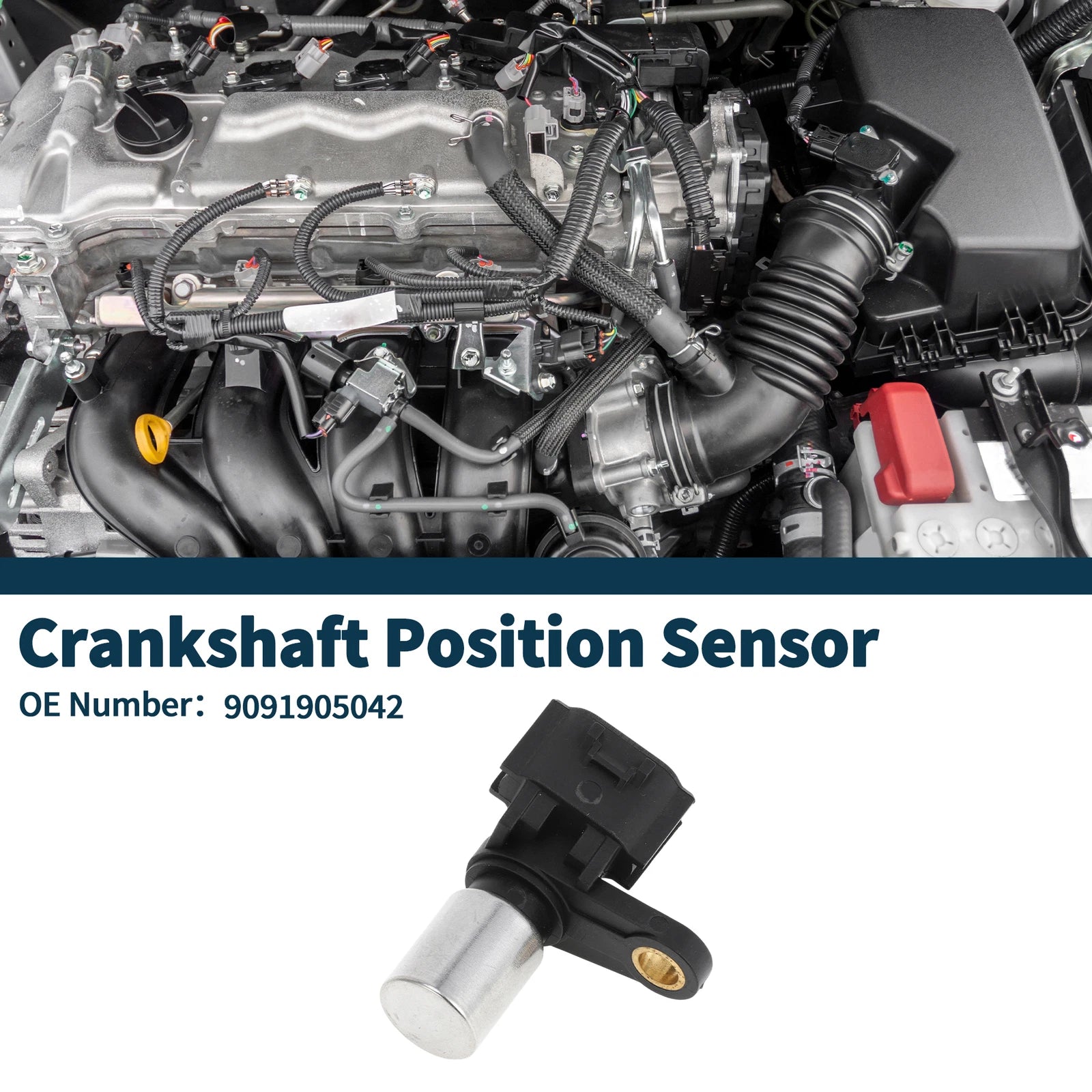 Crankshaft Position Sensor for Toyota Avensis 2.0D-4D (2003–2008) No. 9091905042
