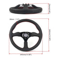 Genuine Leather 14" Steering Wheel with Horn + Hub Adapter 170H for Dodge Chevy GM