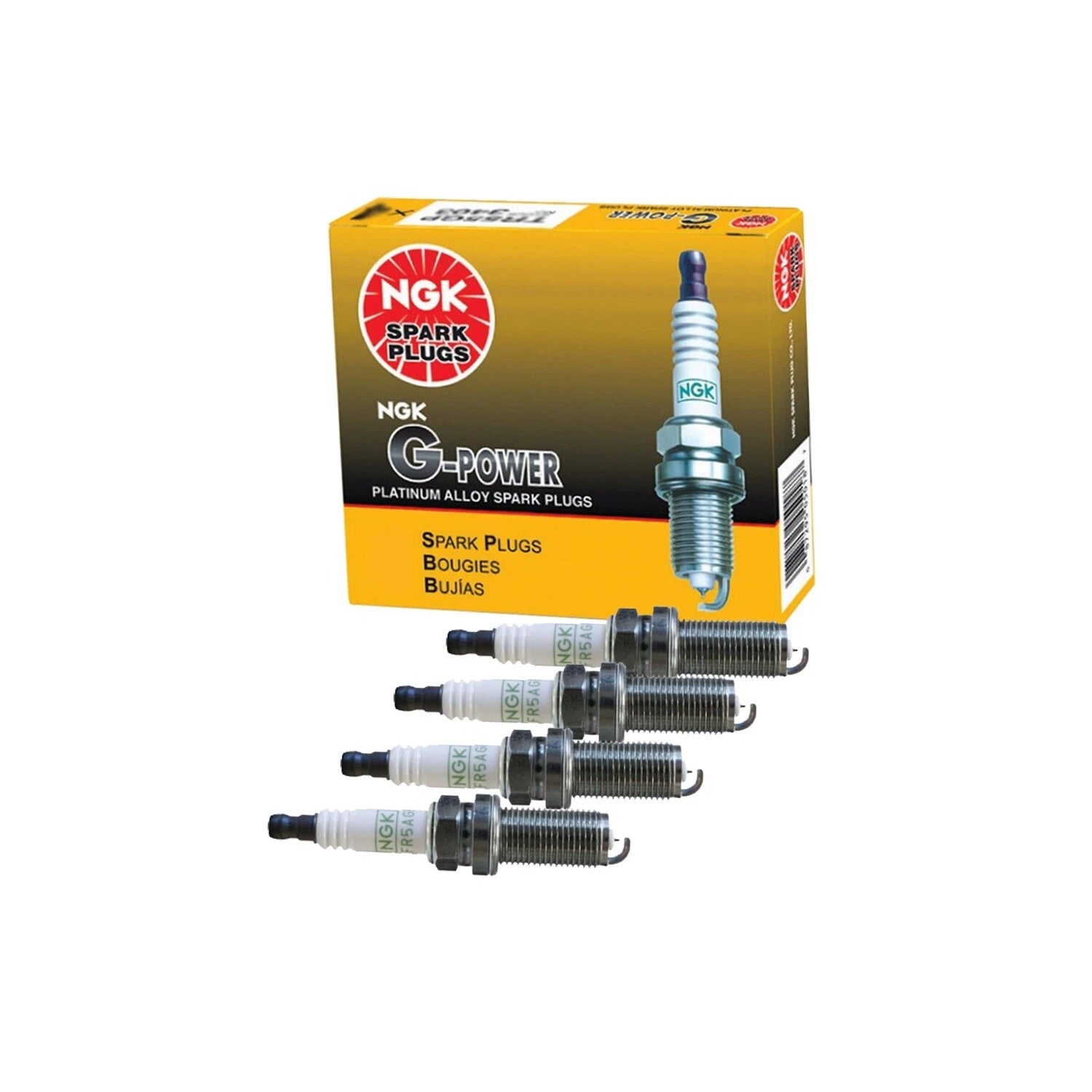 Set of 4 NGK G-Power Platinum Spark Plugs for Hyundai Kia Toyota L4 (0.044" Gap)