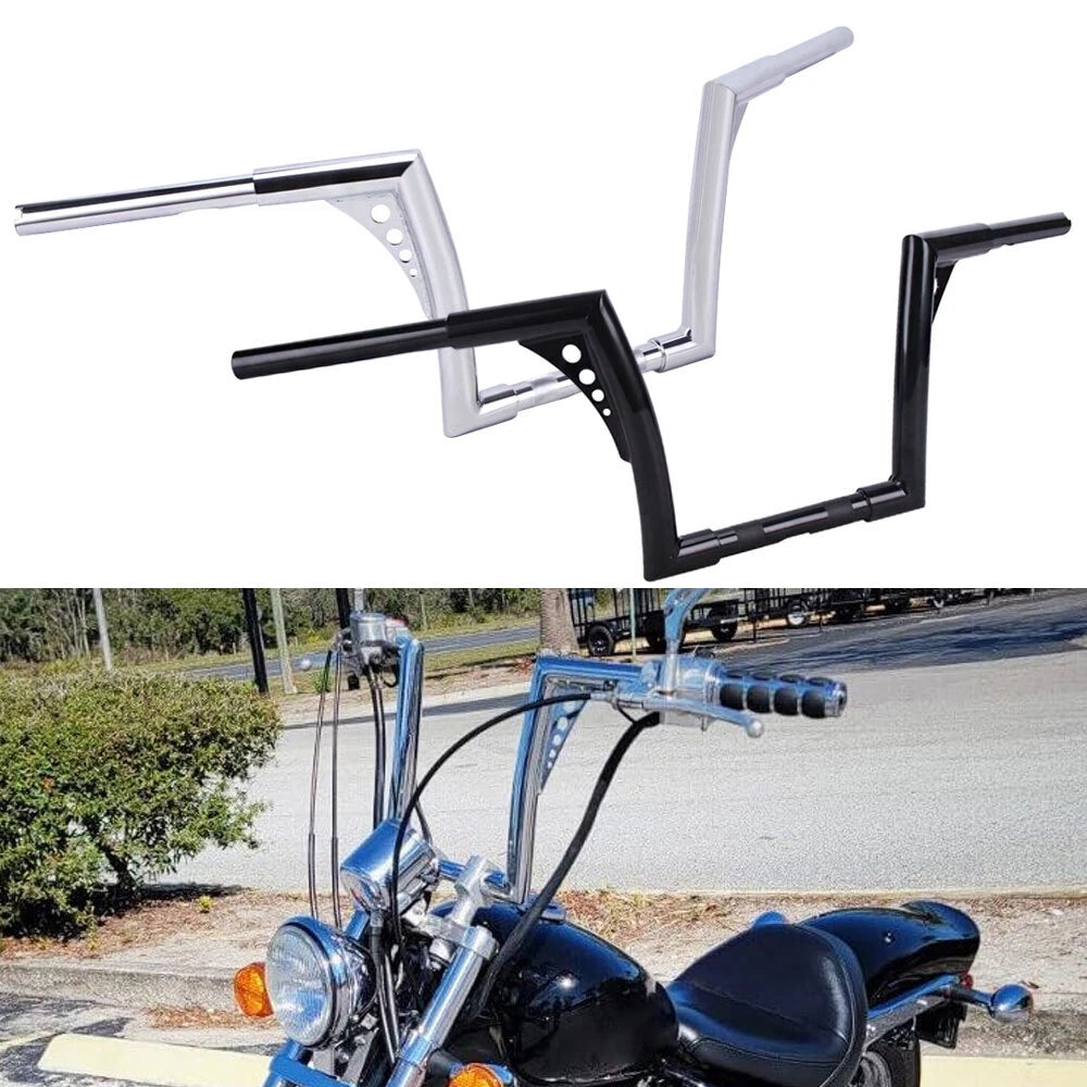 Chrome Black Ape Hangers Handlebar for Harley Sportster (FXST, 2000–2023)
