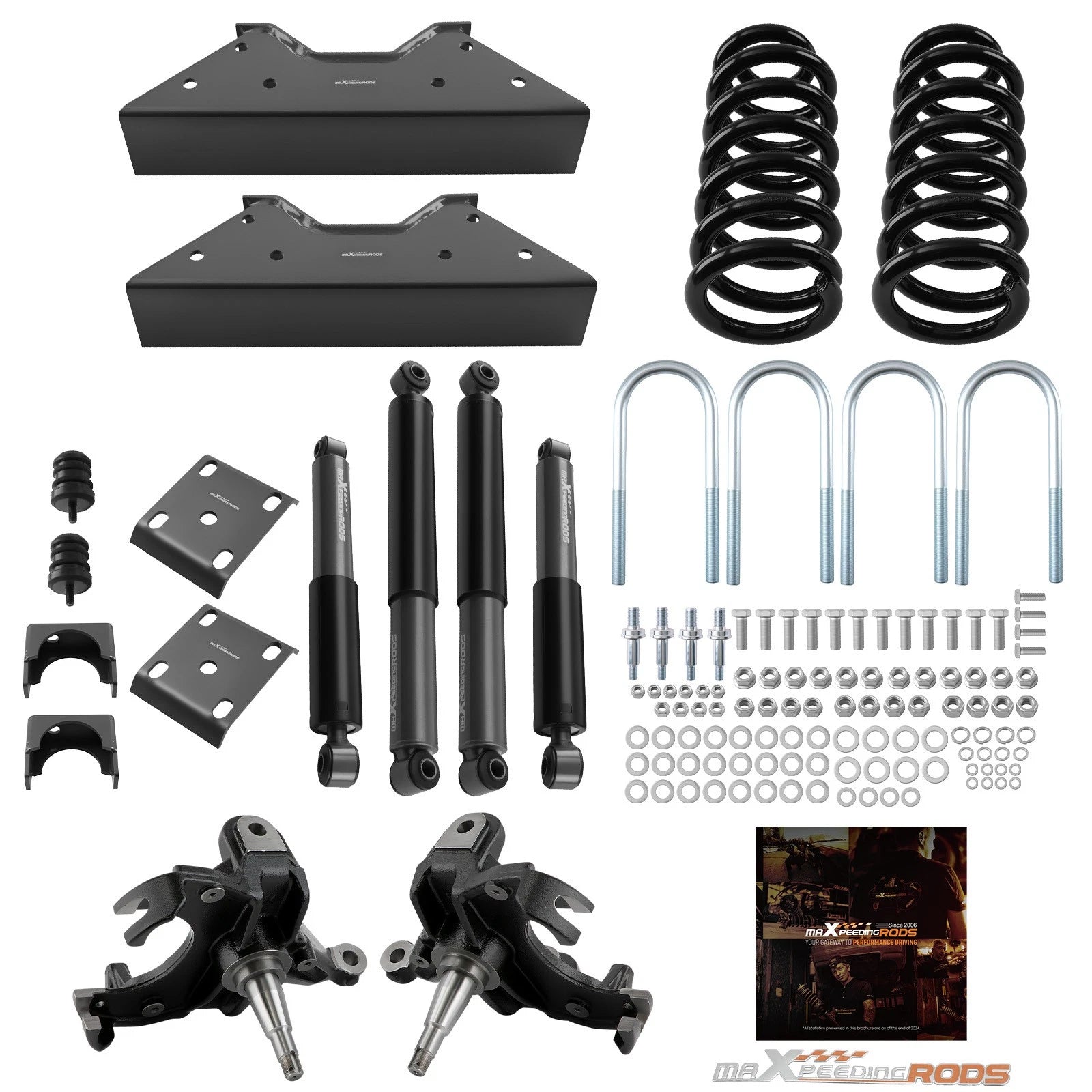 4/6 Inch Drop Kit for Chevrolet C10 GMC C15 2WD (1973–1987) w/ Coils Shocks Flip