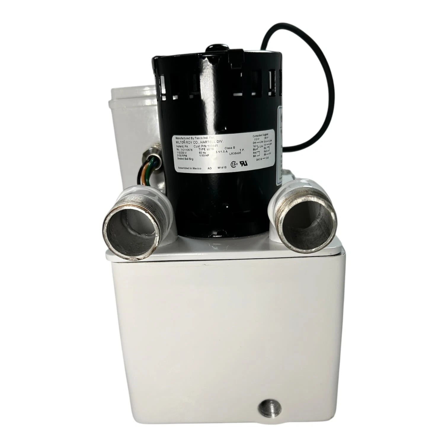 Cast Aluminum Condensate Pump Assembly for Hartell A2X-1965 (60Hz 1/10HP)