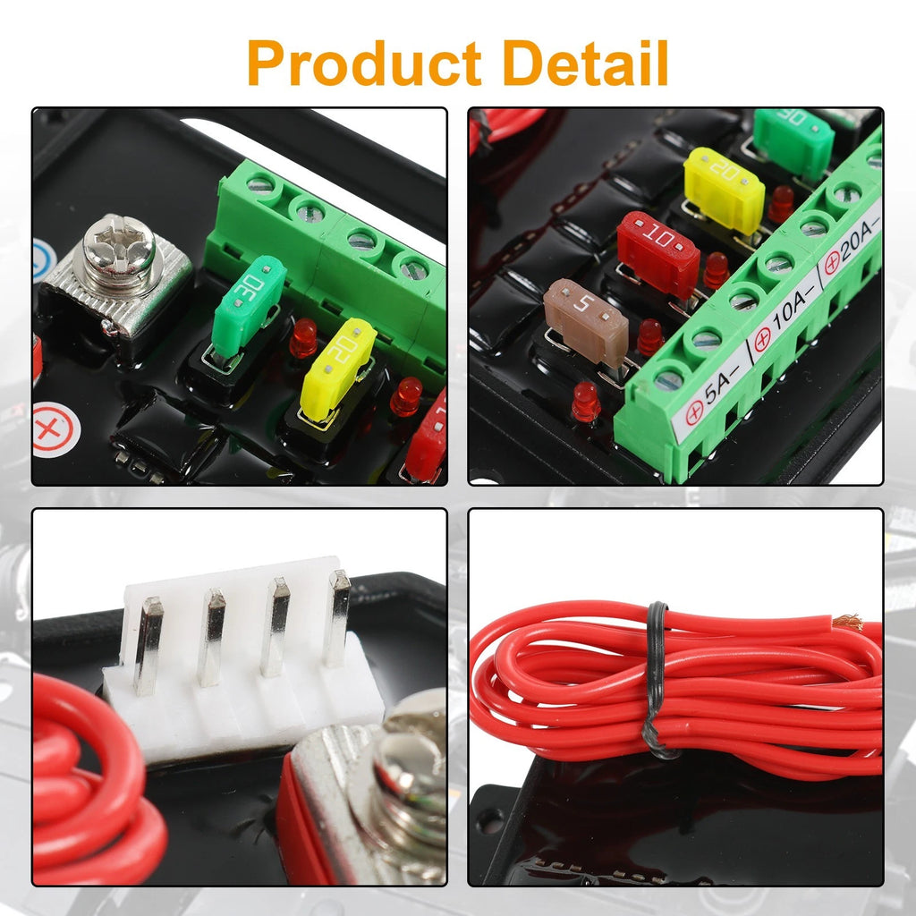 4 Gang LED Switch Panel for Marine Boat Car (12V)